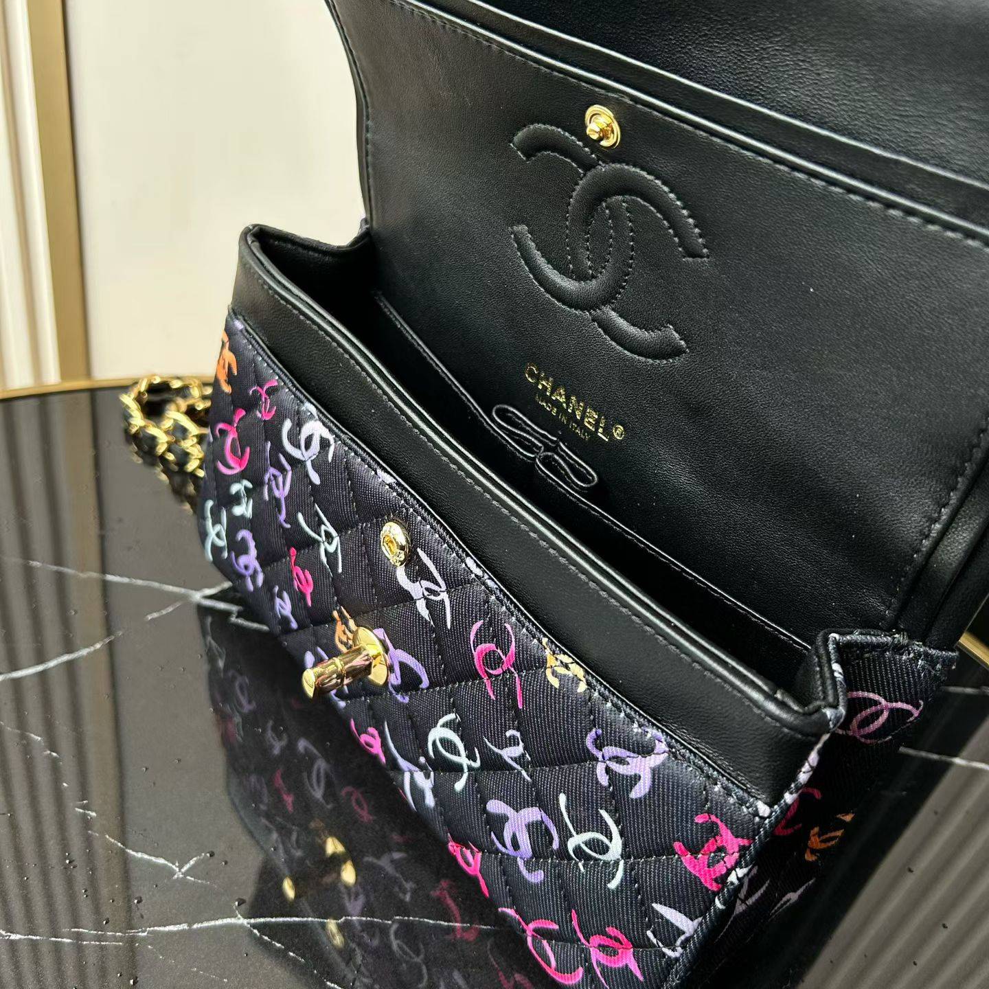 シャネル CHANEL マトラッセ チェーンショルダーバッグ キャビアスキン ゴールド金具 ホワイト レディース - 画像 12