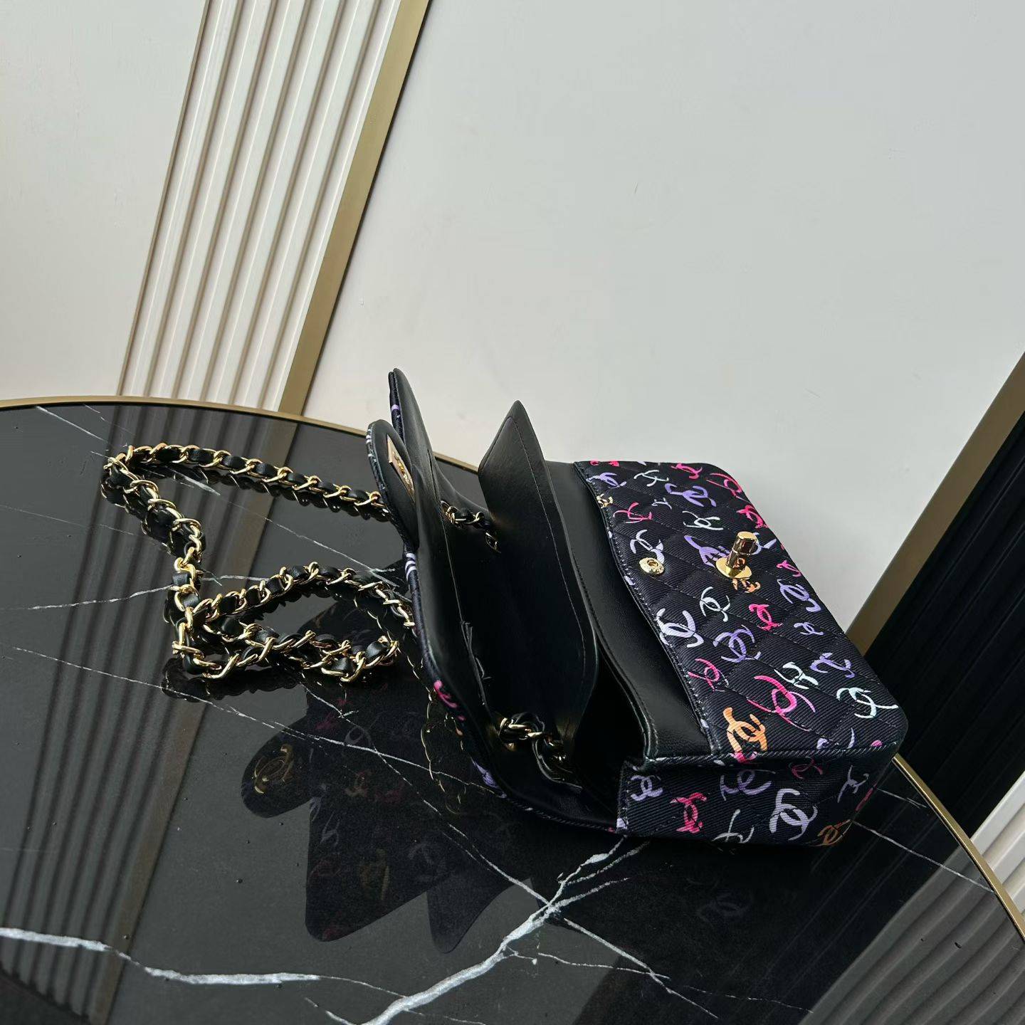 シャネル CHANEL マトラッセ チェーンショルダーバッグ キャビアスキン ゴールド金具 ホワイト レディース - 画像 13