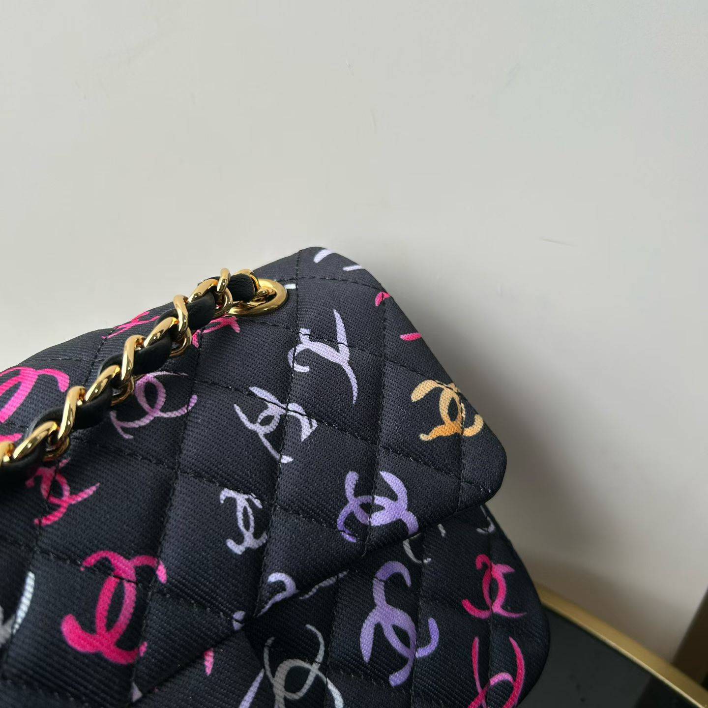 シャネル CHANEL マトラッセ チェーンショルダーバッグ キャビアスキン ゴールド金具 ホワイト レディース - 画像 14
