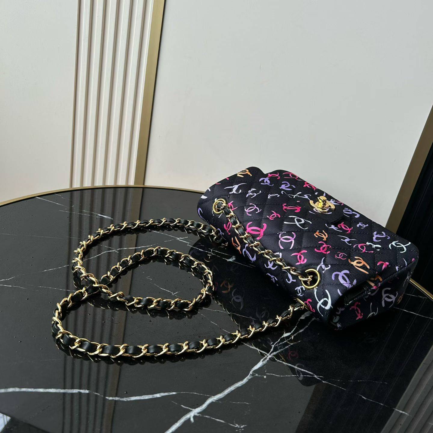 シャネル CHANEL マトラッセ チェーンショルダーバッグ キャビアスキン ゴールド金具 ホワイト レディース - 画像 15