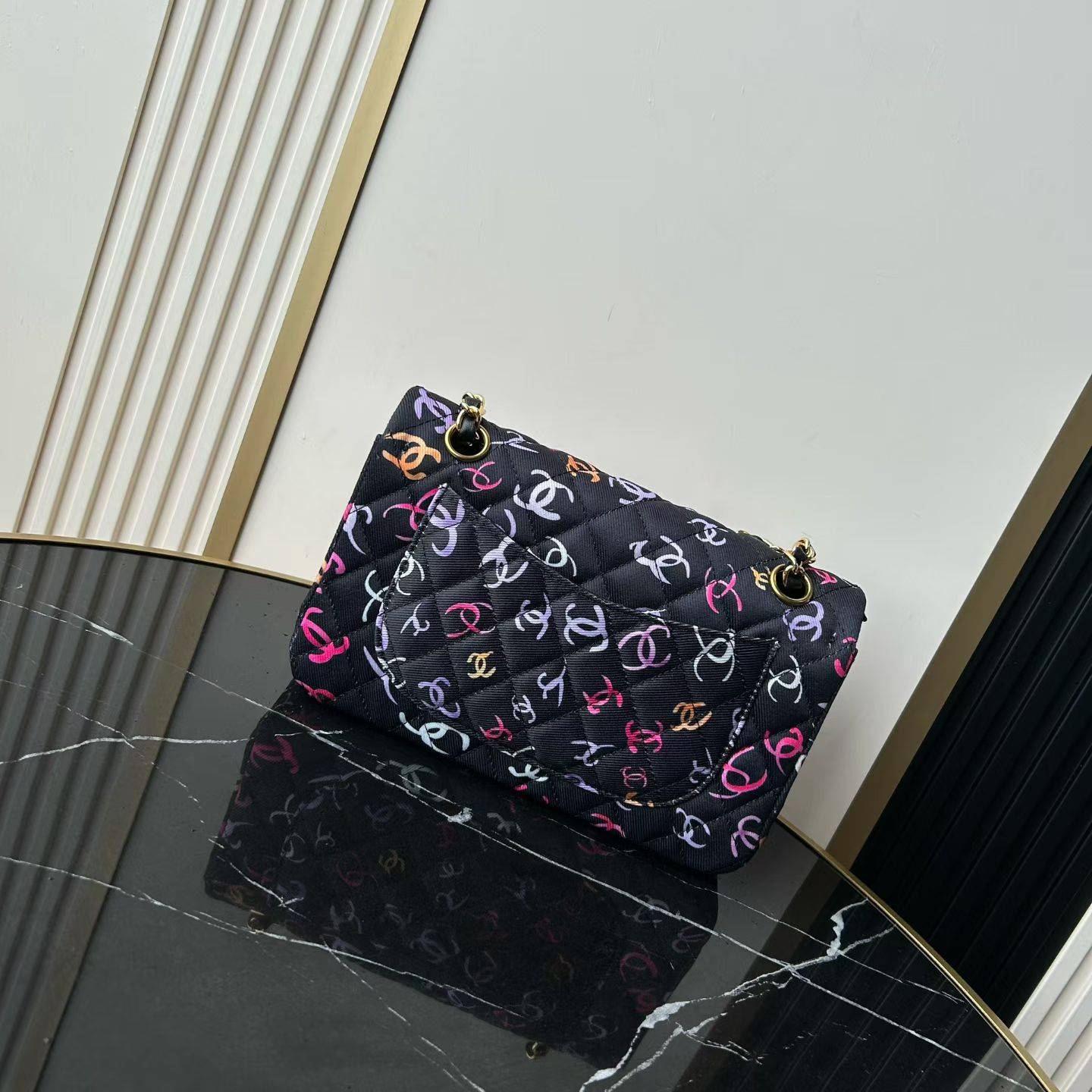 シャネル CHANEL マトラッセ チェーンショルダーバッグ キャビアスキン ゴールド金具 ホワイト レディース - 画像 16