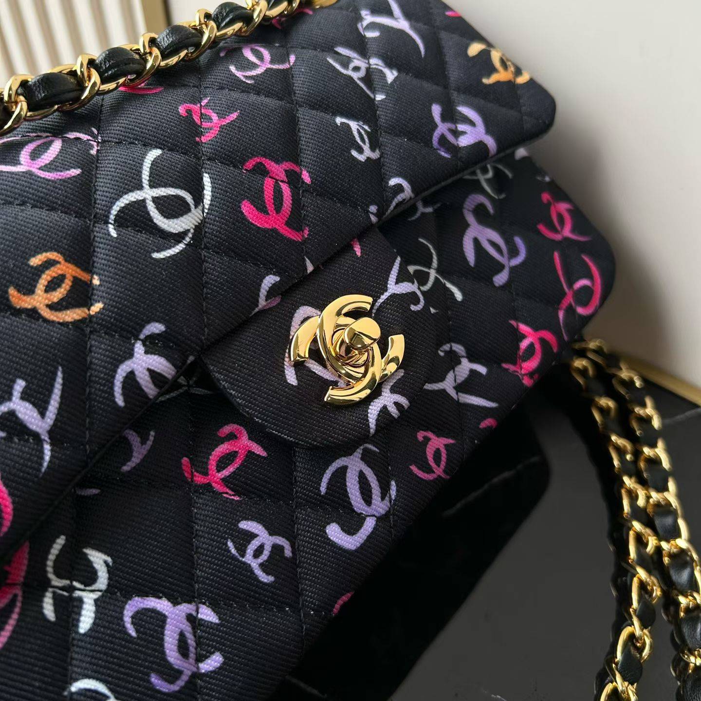 シャネル CHANEL マトラッセ チェーンショルダーバッグ キャビアスキン ゴールド金具 ホワイト レディース - 画像 17
