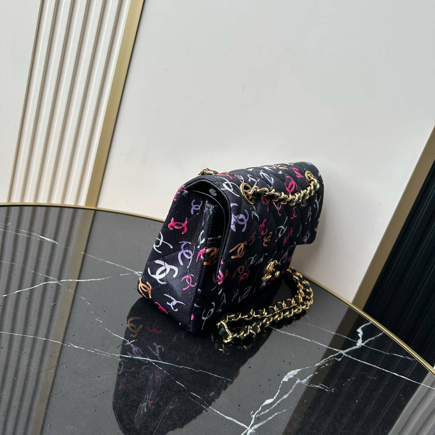 シャネル CHANEL マトラッセ チェーンショルダーバッグ キャビアスキン ゴールド金具 ホワイト レディース - 画像 18