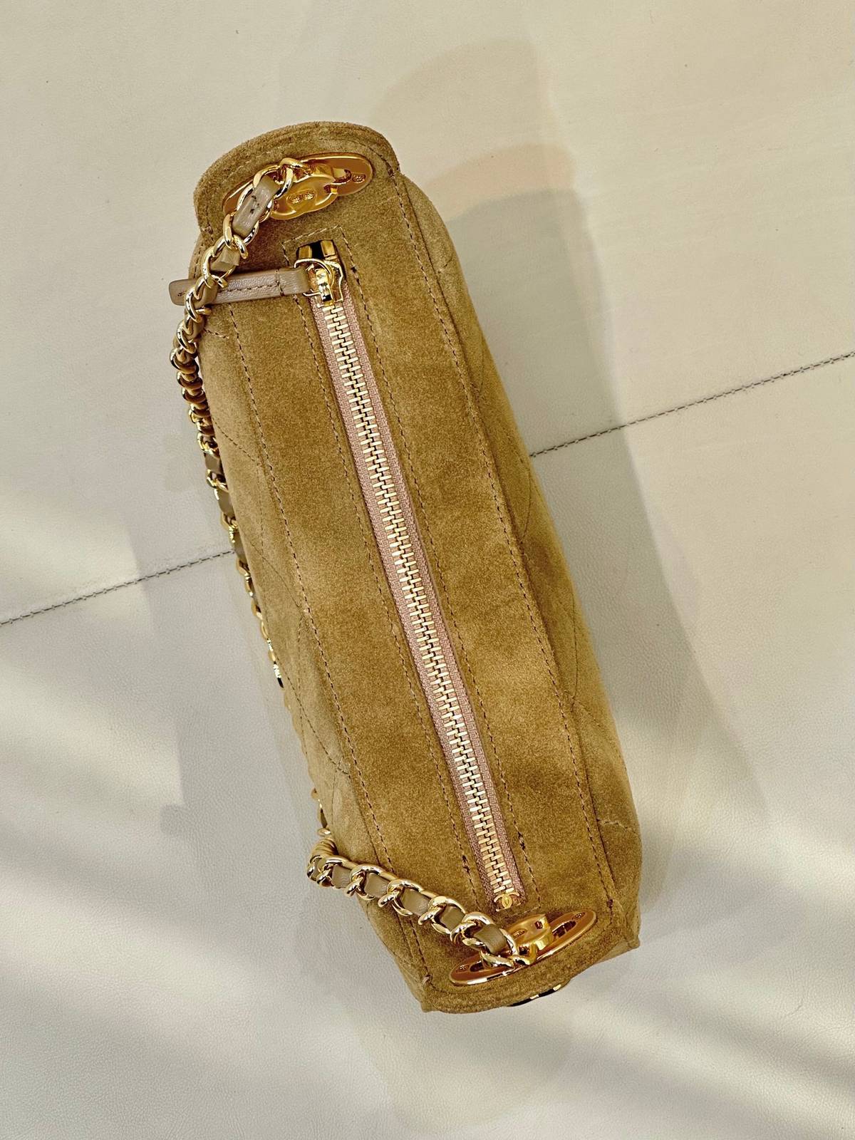 シャネル 6614 マトラッセ ラムスキン チェーンショルダーバッグ ベージュ ゴールド金具 レディース - 画像 3