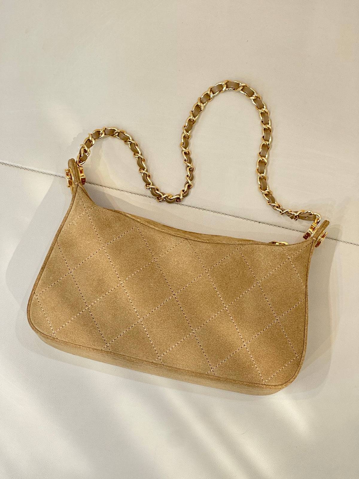 シャネル 6614 マトラッセ ラムスキン チェーンショルダーバッグ ベージュ ゴールド金具 レディース - 画像 4