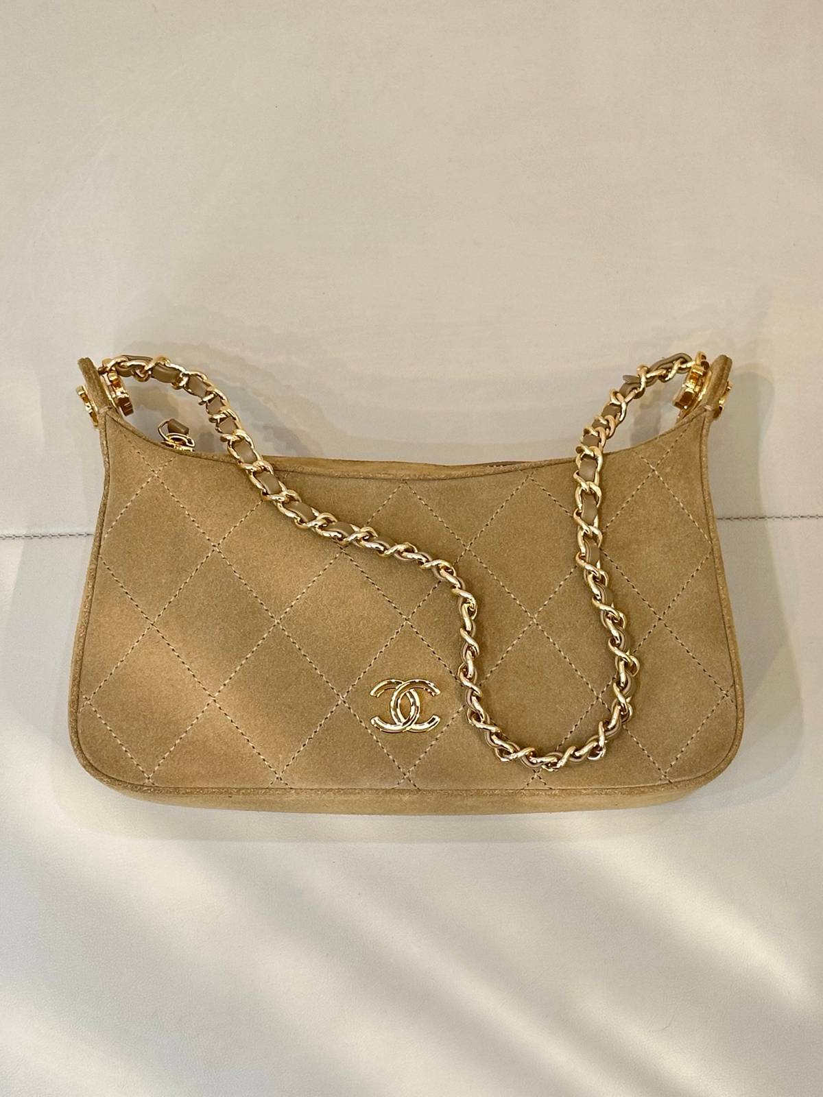 シャネル 6614 マトラッセ ラムスキン チェーンショルダーバッグ ベージュ ゴールド金具 レディース - 画像 7