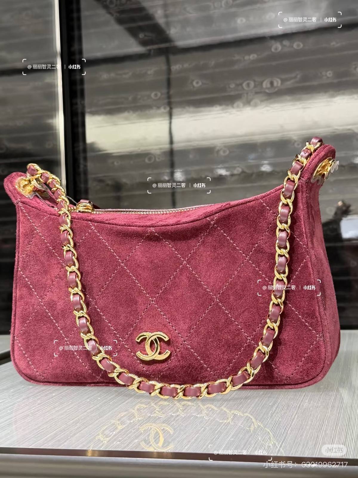 シャネル 6614 マトラッセ ラムスキン チェーンショルダーバッグ ベージュ ゴールド金具 レディース - 画像 13