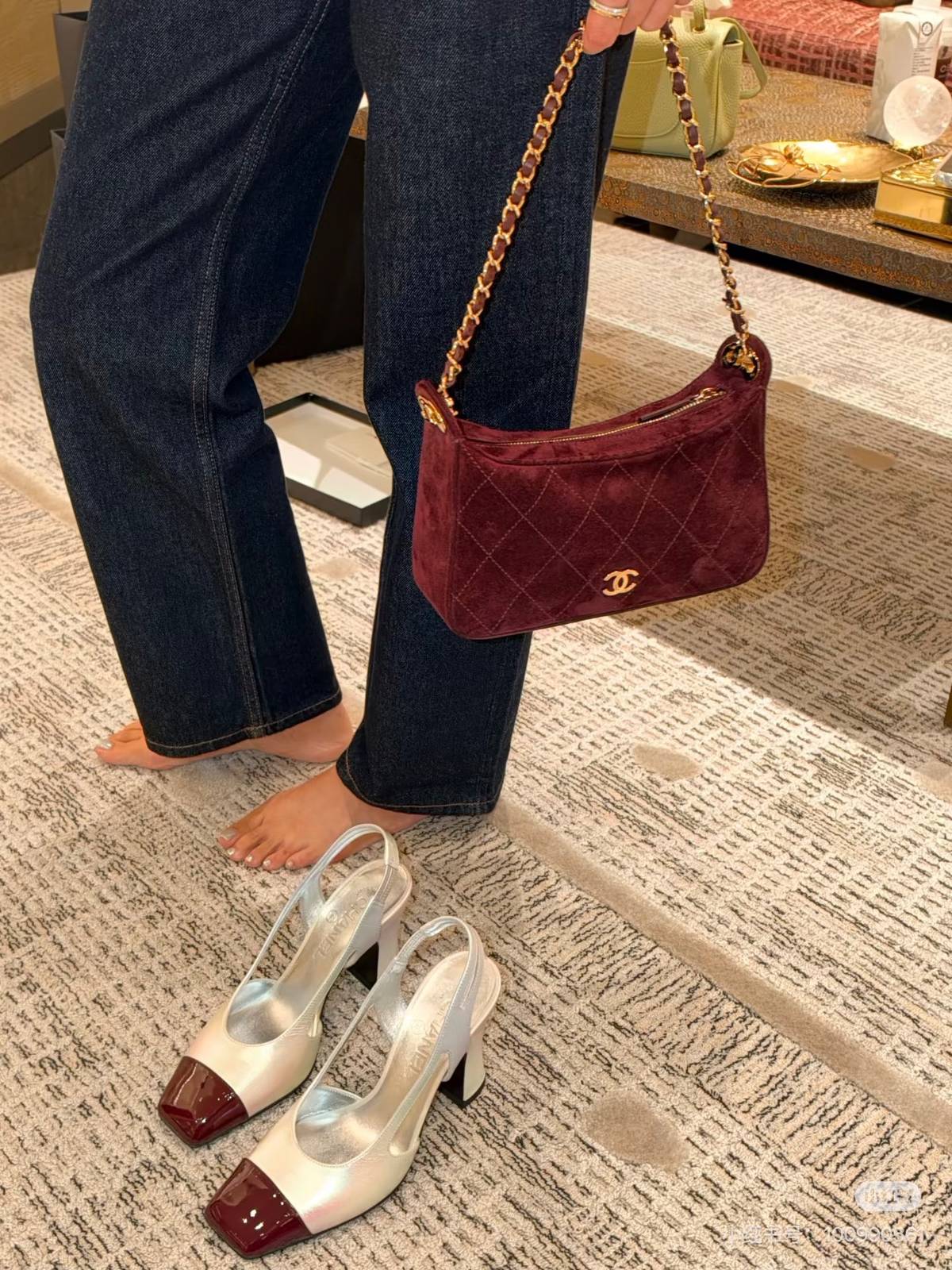 シャネル 6614 マトラッセ ラムスキン チェーンショルダーバッグ ベージュ ゴールド金具 レディース - 画像 14