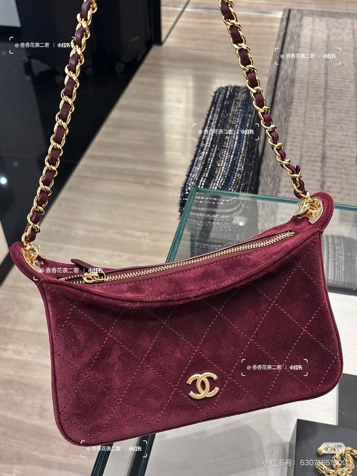 シャネル 6614 マトラッセ ラムスキン チェーンショルダーバッグ ベージュ ゴールド金具 レディース - 画像 16