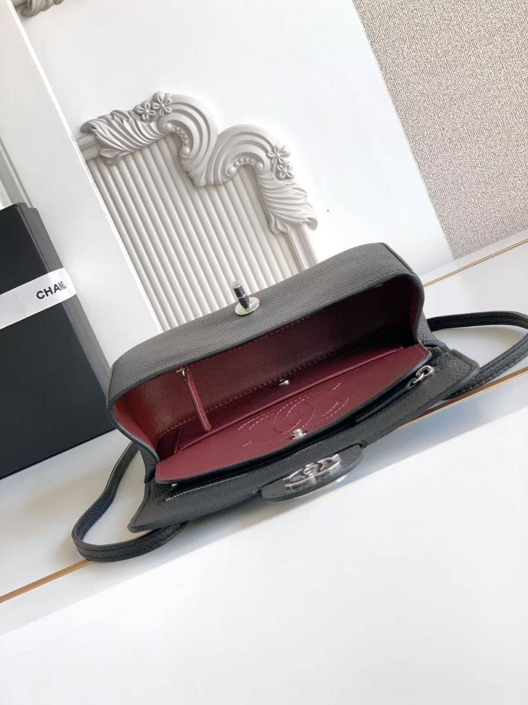 シャネル CHANEL マトラッセ チェーンショルダーバッグ キャビアスキン ブラック ゴールド金具 レディース - 画像 3