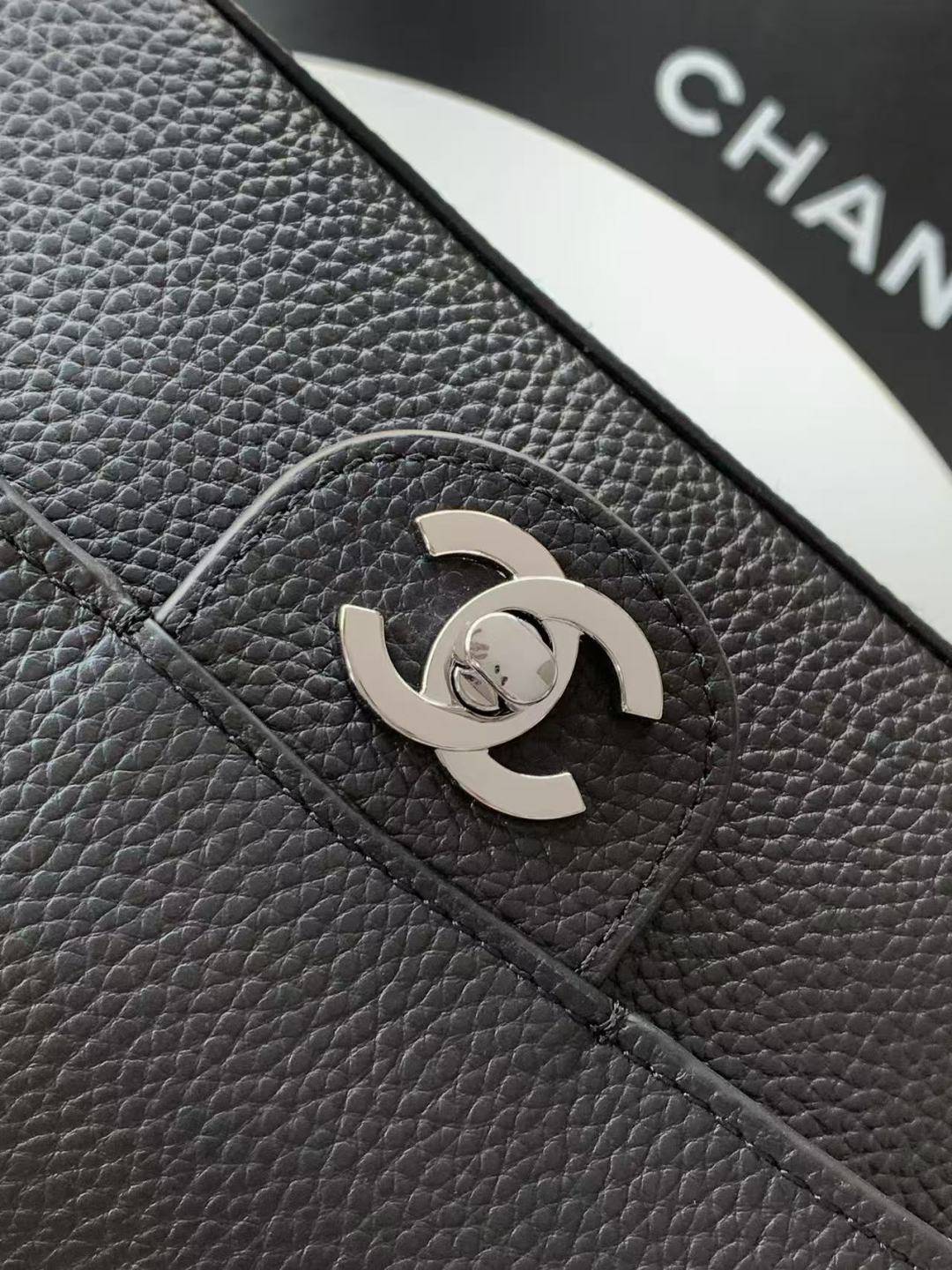 シャネル CHANEL マトラッセ チェーンショルダーバッグ キャビアスキン ブラック ゴールド金具 レディース - 画像 6