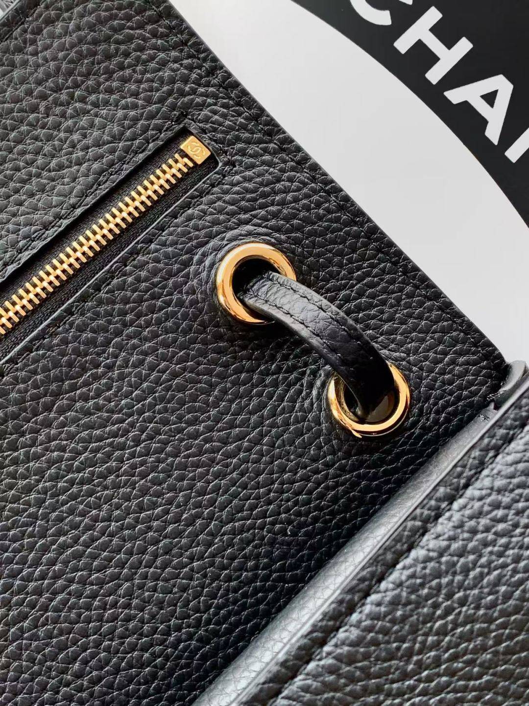 シャネル CHANEL マトラッセ チェーンショルダーバッグ キャビアスキン ブラック ゴールド金具 レディース - 画像 14