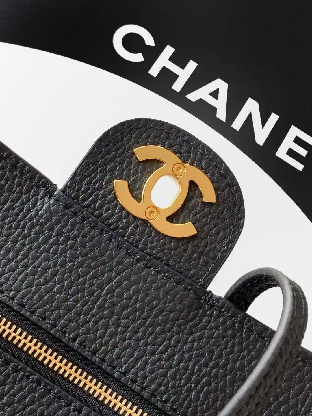 シャネル CHANEL マトラッセ チェーンショルダーバッグ キャビアスキン ブラック ゴールド金具 レディース - 画像 15