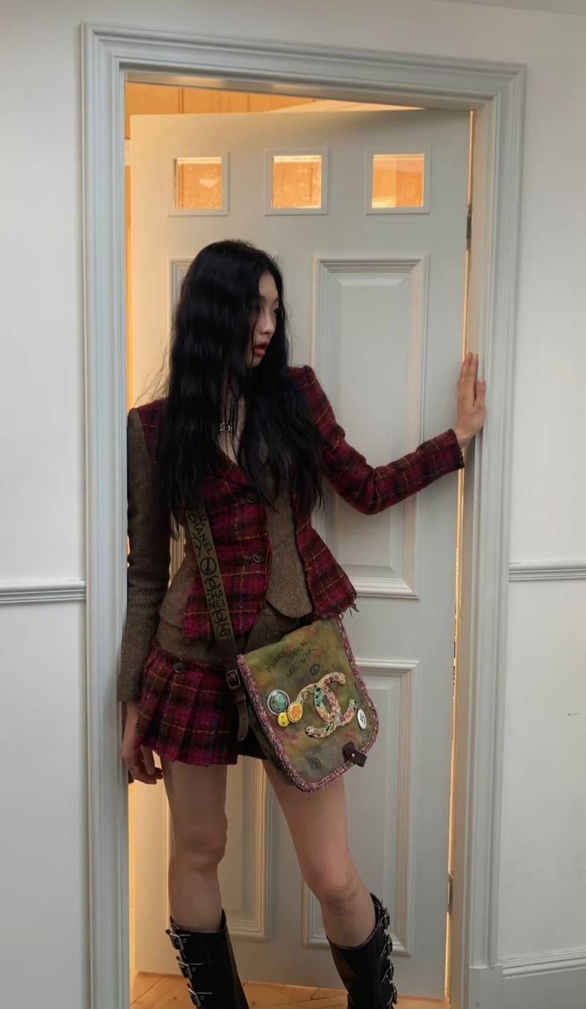 シャネル CHANEL ヴィンテージ反戦包 小型 マトラッセ チェーンショルダーバッグ ブラック金具 レディース - 画像 6