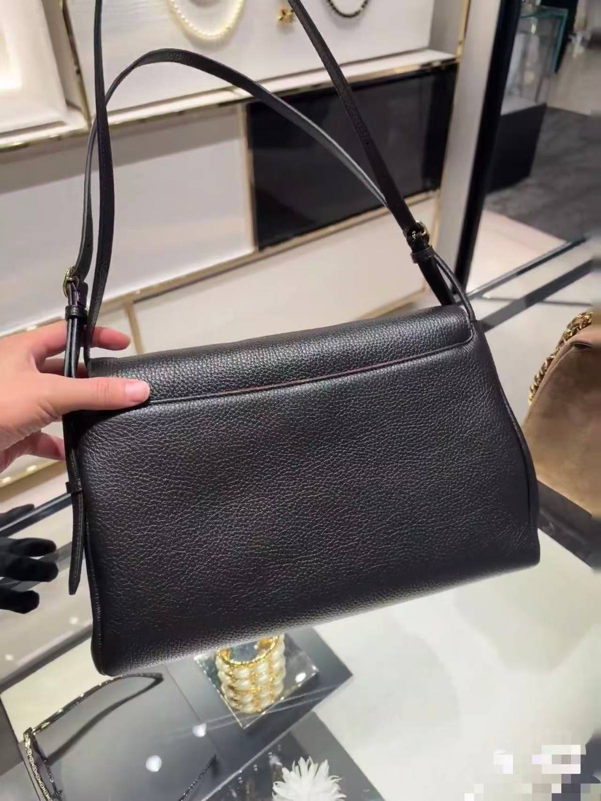 シャネル 22345 マトラッセ デカマトラッセ ブラック キャビアスキン フラップバッグ ゴールド金具 レザー編み込み - 画像 17