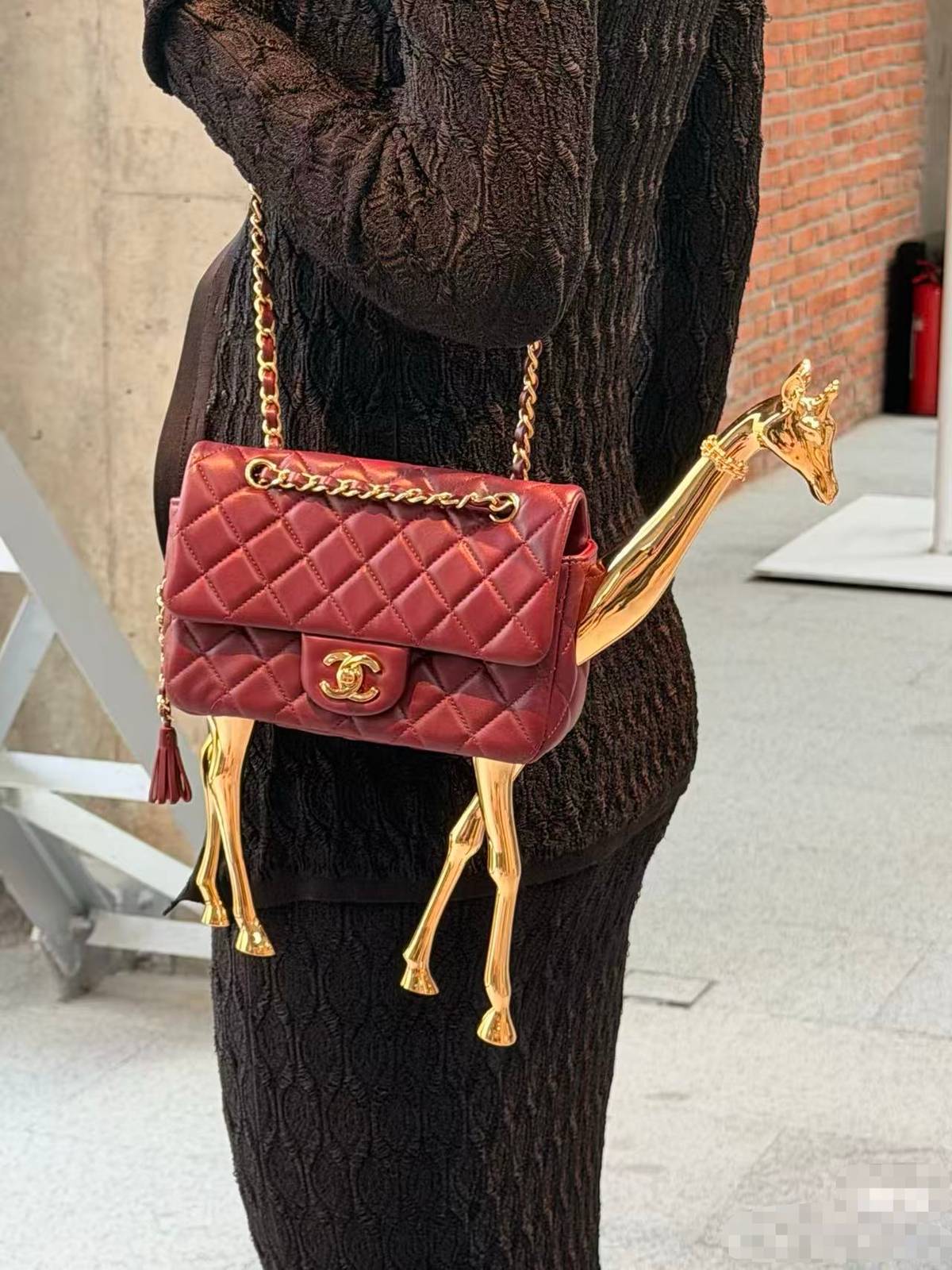 シャネル CHANEL マトラッセ チェーンショルダーバッグ ゴールド金具 レディース ブラック ベージュ レッド ボル - 画像 12