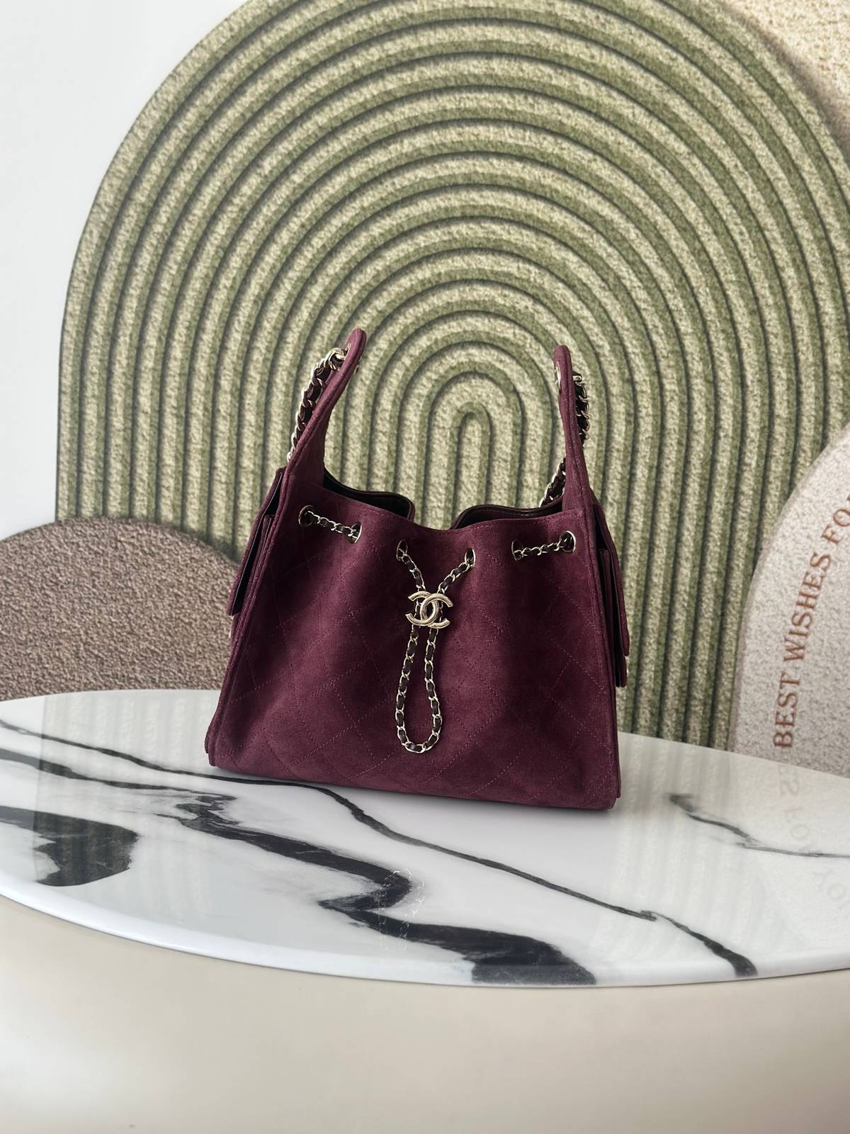 シャネル CHANEL マトラッセ ラムスキン チェーンショルダーバッグ ボルドー ゴールド金具 レディース