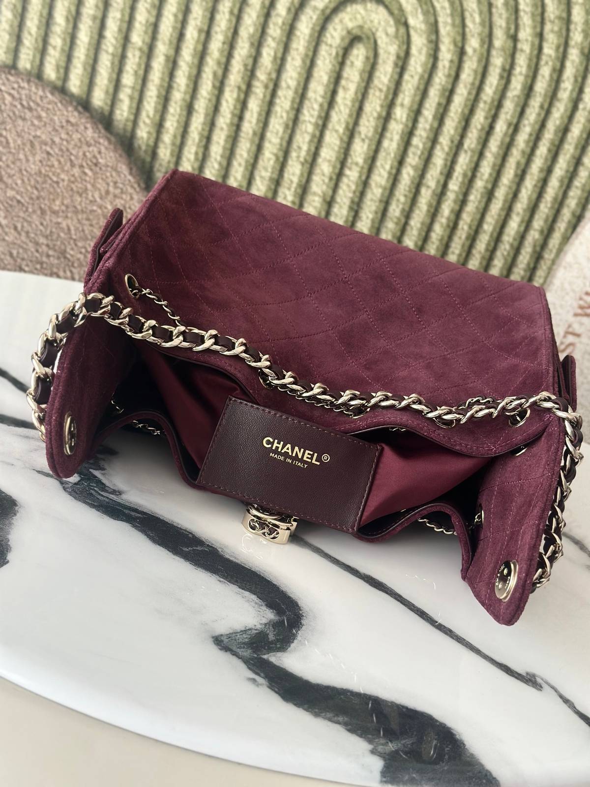 シャネル CHANEL マトラッセ ラムスキン チェーンショルダーバッグ ボルドー ゴールド金具 レディース - 画像 2