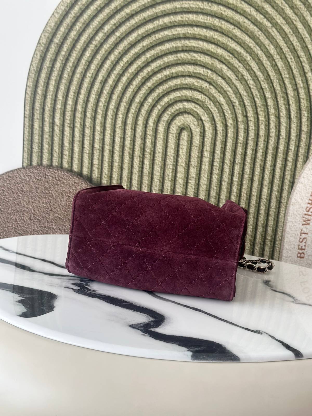 シャネル CHANEL マトラッセ ラムスキン チェーンショルダーバッグ ボルドー ゴールド金具 レディース - 画像 6