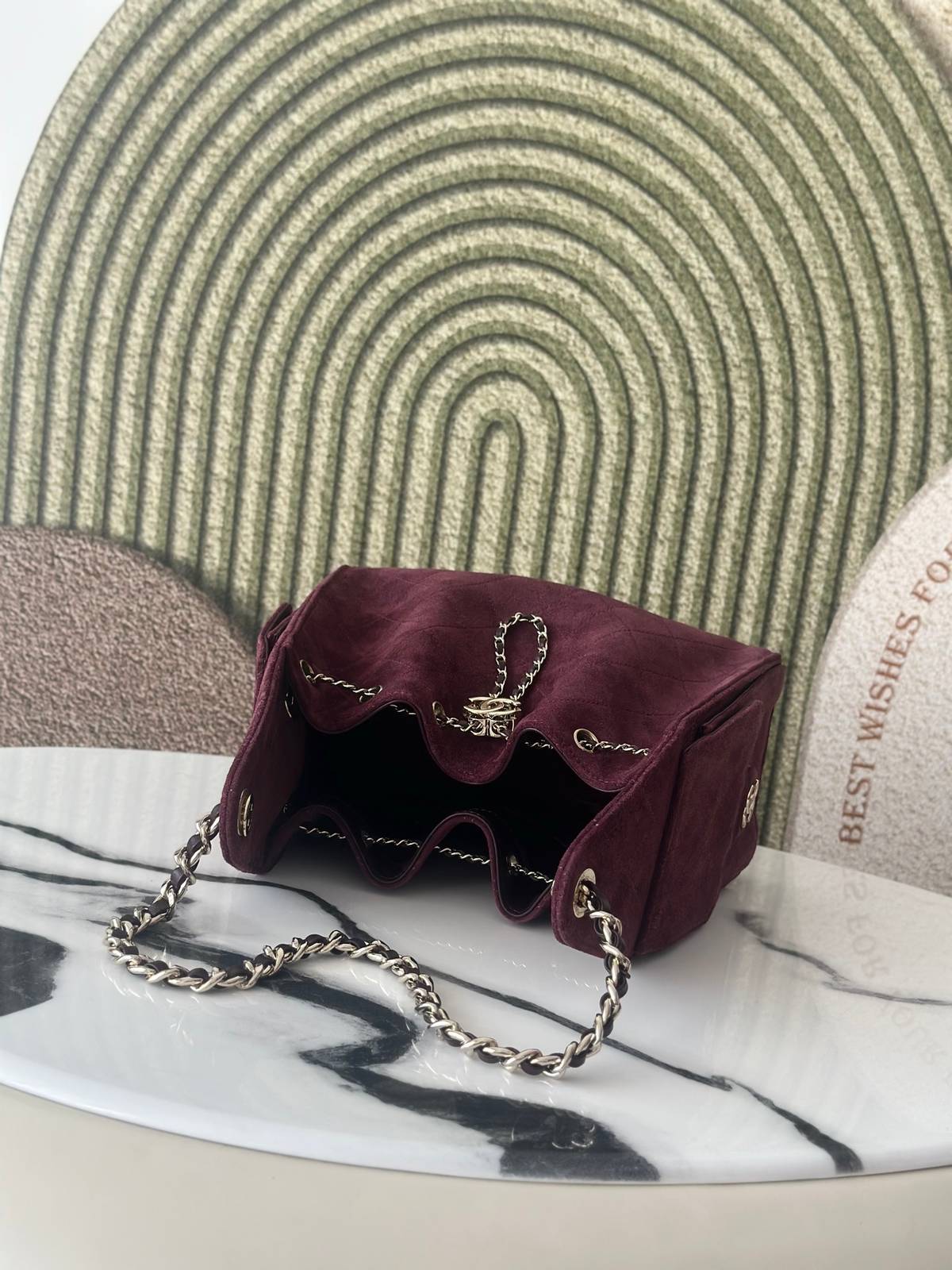 シャネル CHANEL マトラッセ ラムスキン チェーンショルダーバッグ ボルドー ゴールド金具 レディース - 画像 7
