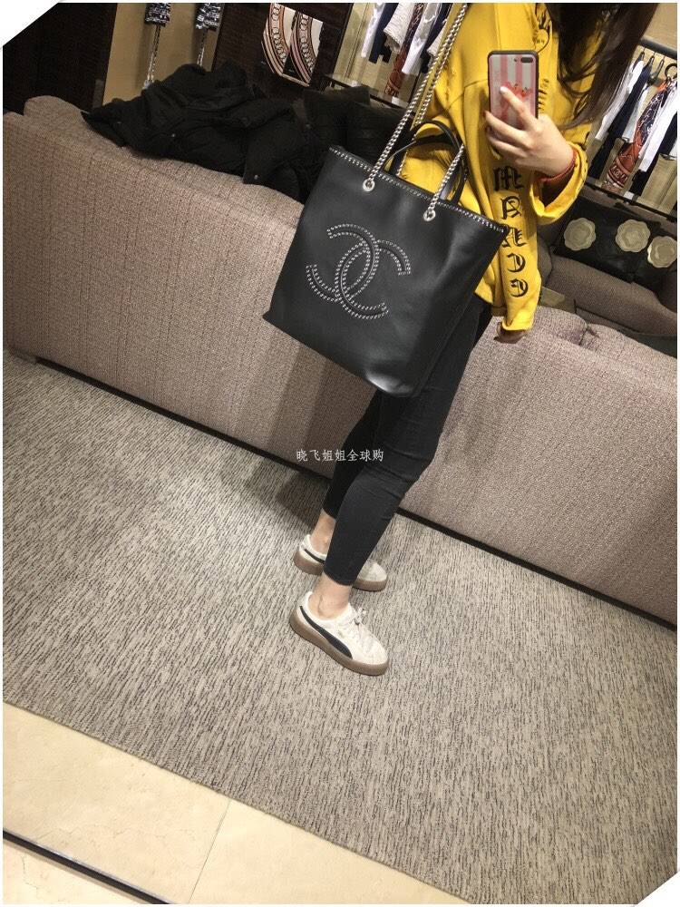 CHANEL シャネル マトラッセ ブラック キャビアスキン チェーンショルダーバッグ レディース ブラック金具 - 画像 8