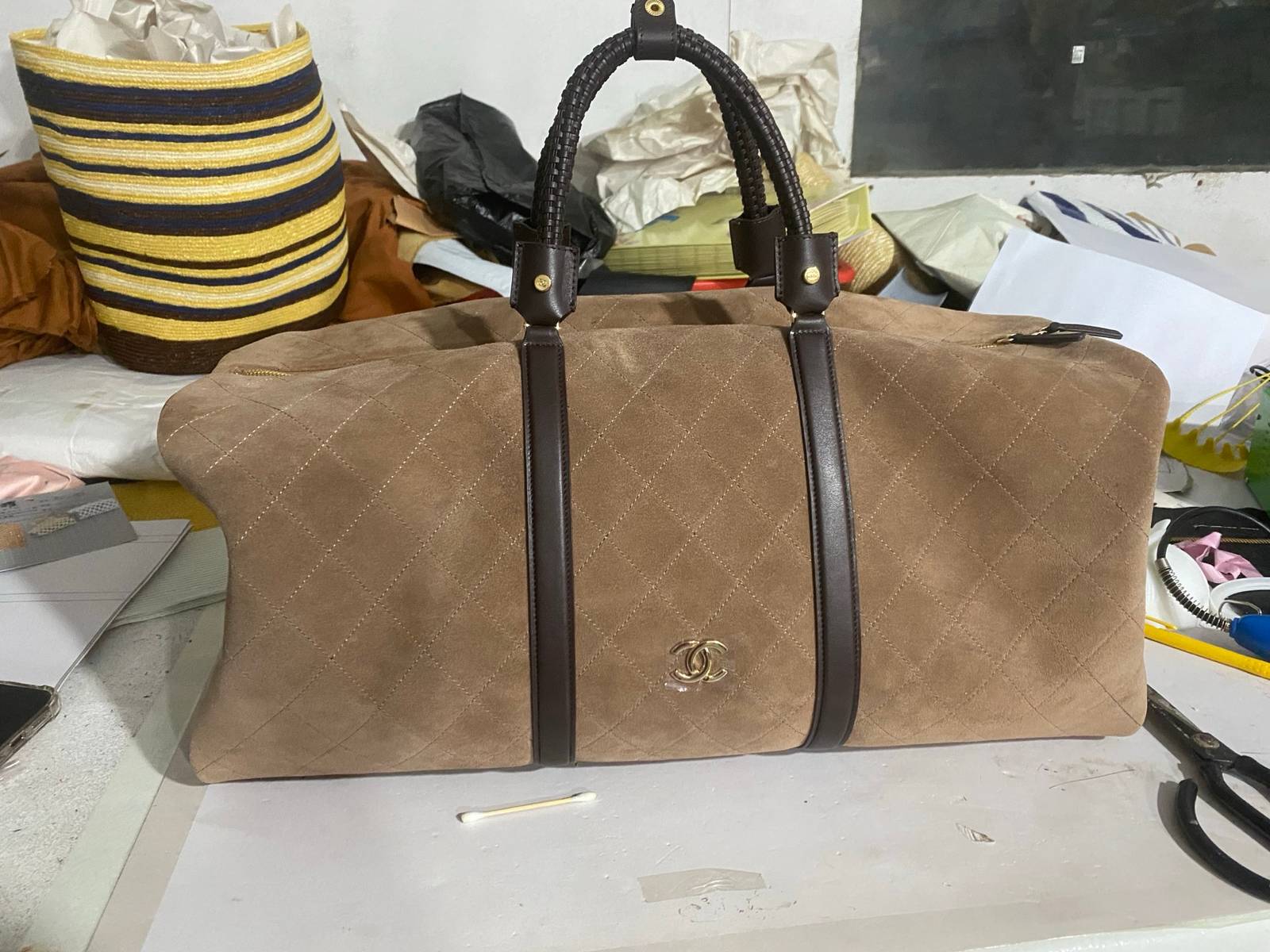 シャネル 2641 マトラッセ プレミアム バニティバッグ キャビアスキン ゴールド金具 レディース - 画像 6