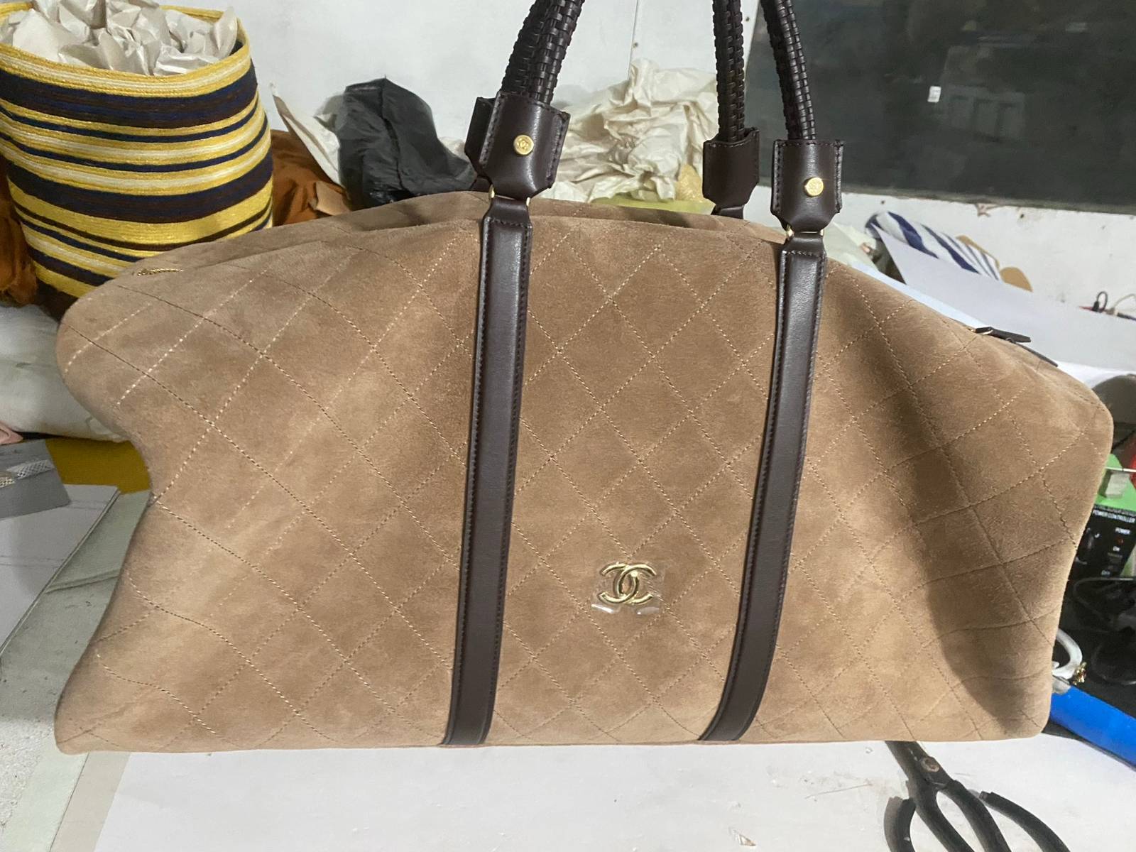 シャネル 2641 マトラッセ プレミアム バニティバッグ キャビアスキン ゴールド金具 レディース - 画像 8