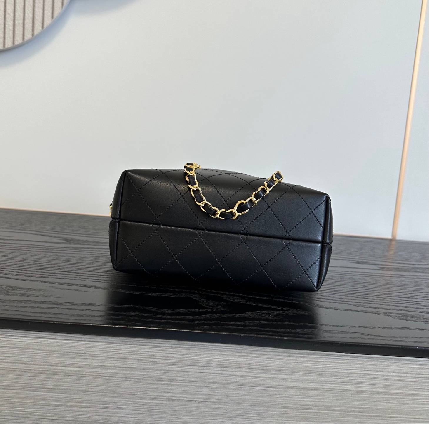 シャネル CHANEL マトラッセ ラムスキン チェーンショルダーバッグ ブラック ゴールド金具 レディース - 画像 16