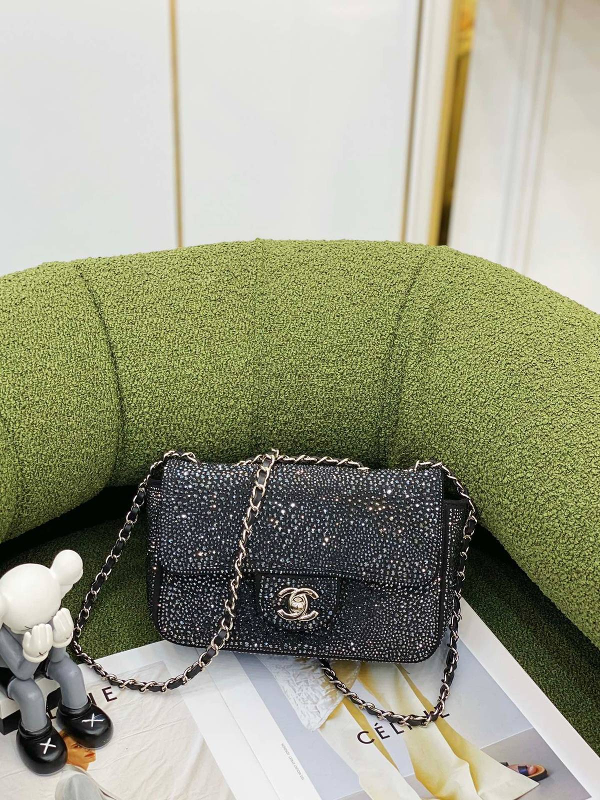 シャネル CHANEL マトラッセ ラムスキン チェーンショルダーバッグ ゴールド金具 ミニサイズ レディース - 画像 19