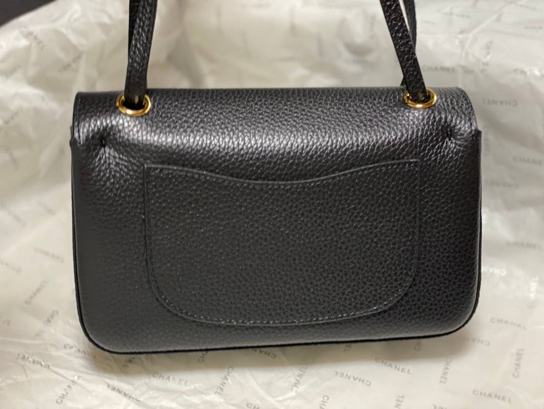 シャネル CHANEL マトラッセ ミニフラップバッグ キャビアスキン ゴールド金具 レディース ブラック - 画像 6
