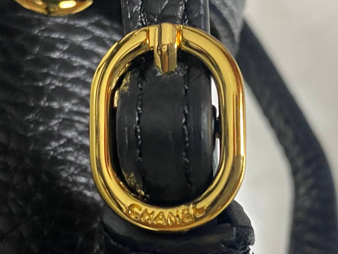 シャネル CHANEL マトラッセ ミニフラップバッグ キャビアスキン ゴールド金具 レディース ブラック - 画像 7