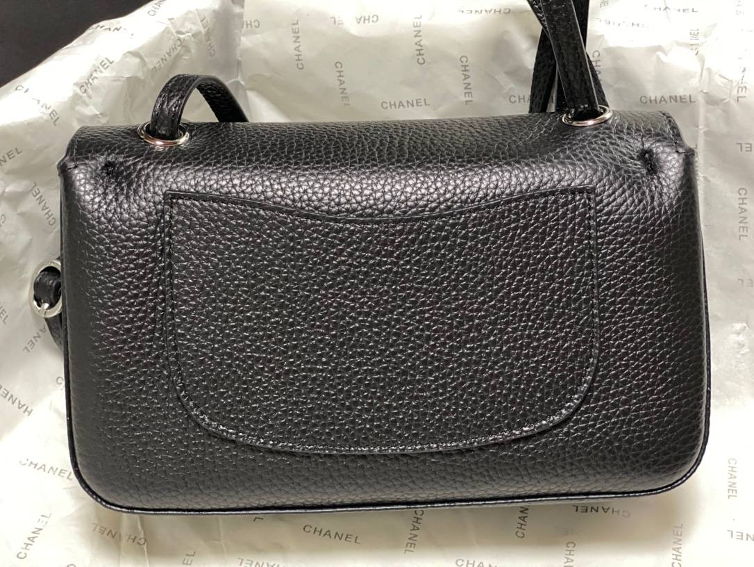 シャネル CHANEL マトラッセ ミニフラップバッグ キャビアスキン ゴールド金具 レディース ブラック - 画像 15
