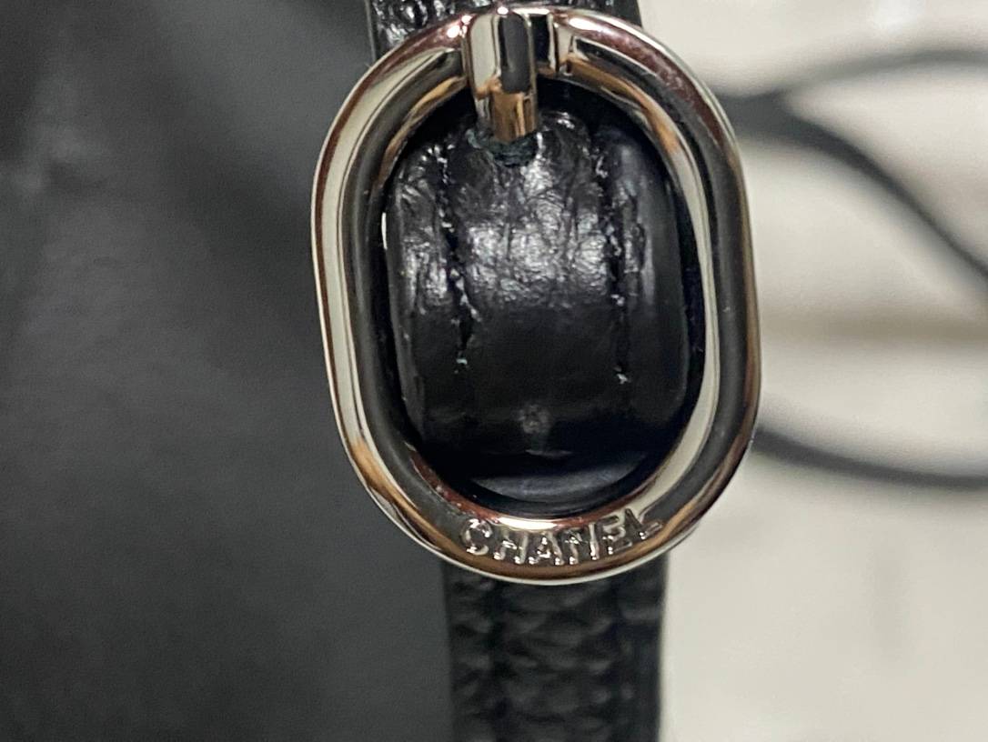 シャネル CHANEL マトラッセ ミニフラップバッグ キャビアスキン ゴールド金具 レディース ブラック - 画像 16