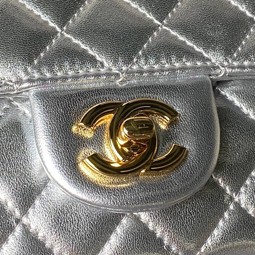 シャネル CHANEL マトラッセ ミニフラップバッグ キャビアスキン ボール付きチェーンショルダー レディース ブラッ - 画像 7