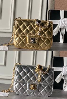 シャネル CHANEL マトラッセ ミニフラップバッグ キャビアスキン ゴールド金具 レザー編み込みチェーン ブラック