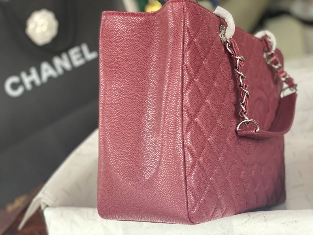 シャネル CHANEL マトラッセ チェーンショルダーバッグ キャビアスキン ゴールド金具 ブラック ホワイト ベージュ - 画像 6