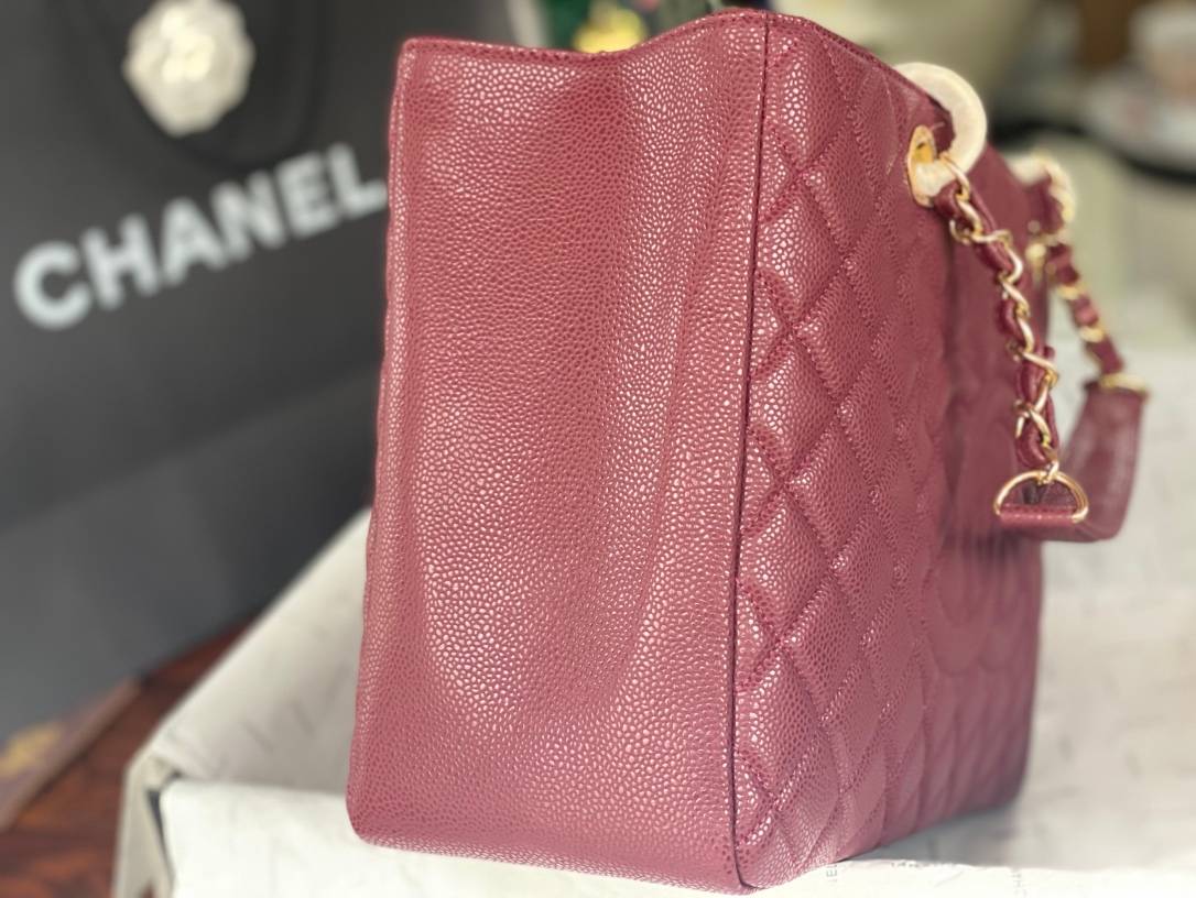 シャネル CHANEL マトラッセ チェーンショルダーバッグ キャビアスキン ゴールド金具 ブラック ホワイト ベージュ - 画像 15