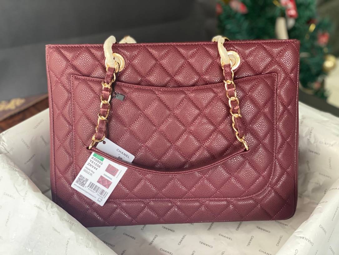 シャネル CHANEL マトラッセ チェーンショルダーバッグ キャビアスキン ゴールド金具 ブラック ホワイト ベージュ - 画像 16