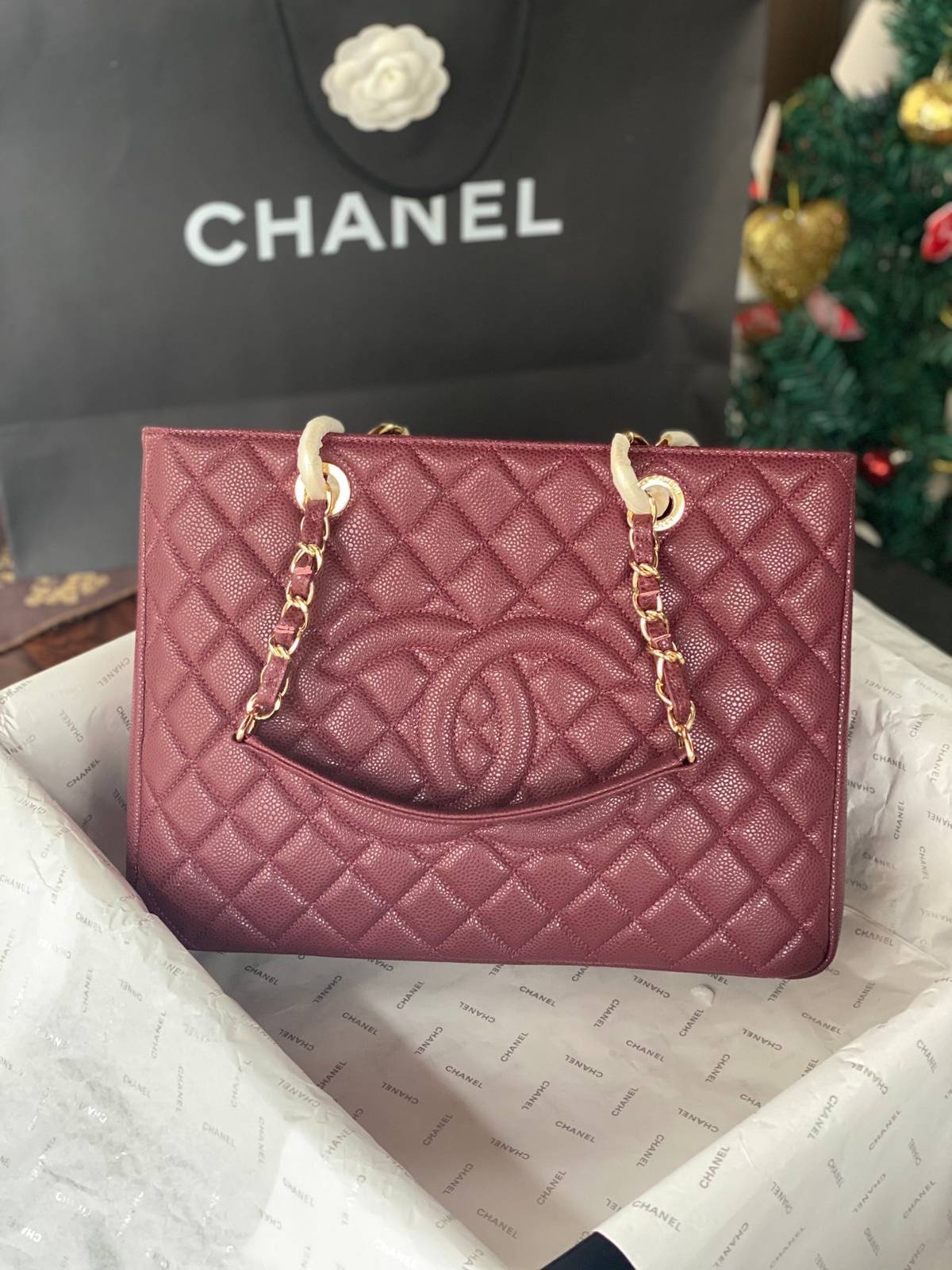 シャネル CHANEL マトラッセ チェーンショルダーバッグ キャビアスキン ゴールド金具 ブラック ホワイト ベージュ - 画像 19