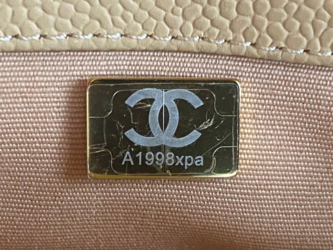 シャネル CHANEL マトラッセ チェーンショルダーバッグ キャビアスキン ゴールド金具 ブラック ホワイト ベージュ - 画像 20