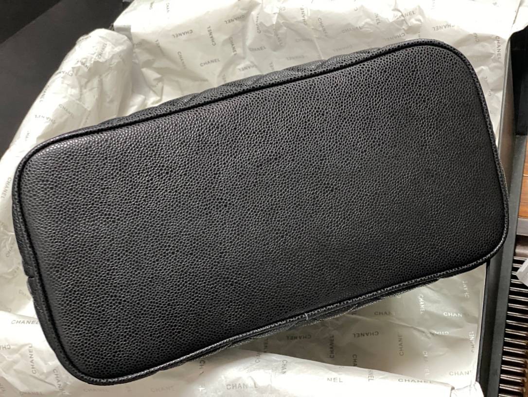CHANEL シャネル マトラッセ チェーンショルダーバッグ キャビアスキン ゴールド金具 ブラック レディース - 画像 14