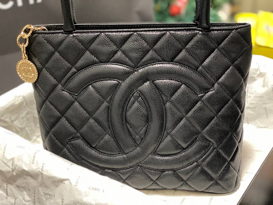 CHANEL シャネル マトラッセ チェーンショルダーバッグ キャビアスキン ゴールド金具 ブラック レディース - 画像 18