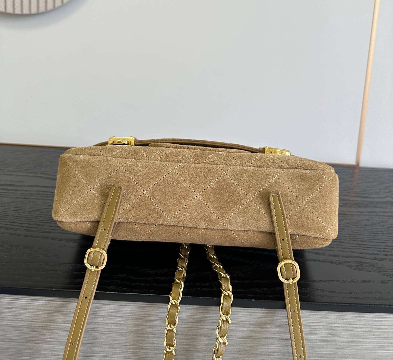 シャネル 6465 マトラッセ ラムスキン チェーンショルダーバッグ ベージュ ゴールド金具 2WAY レディース - 画像 7