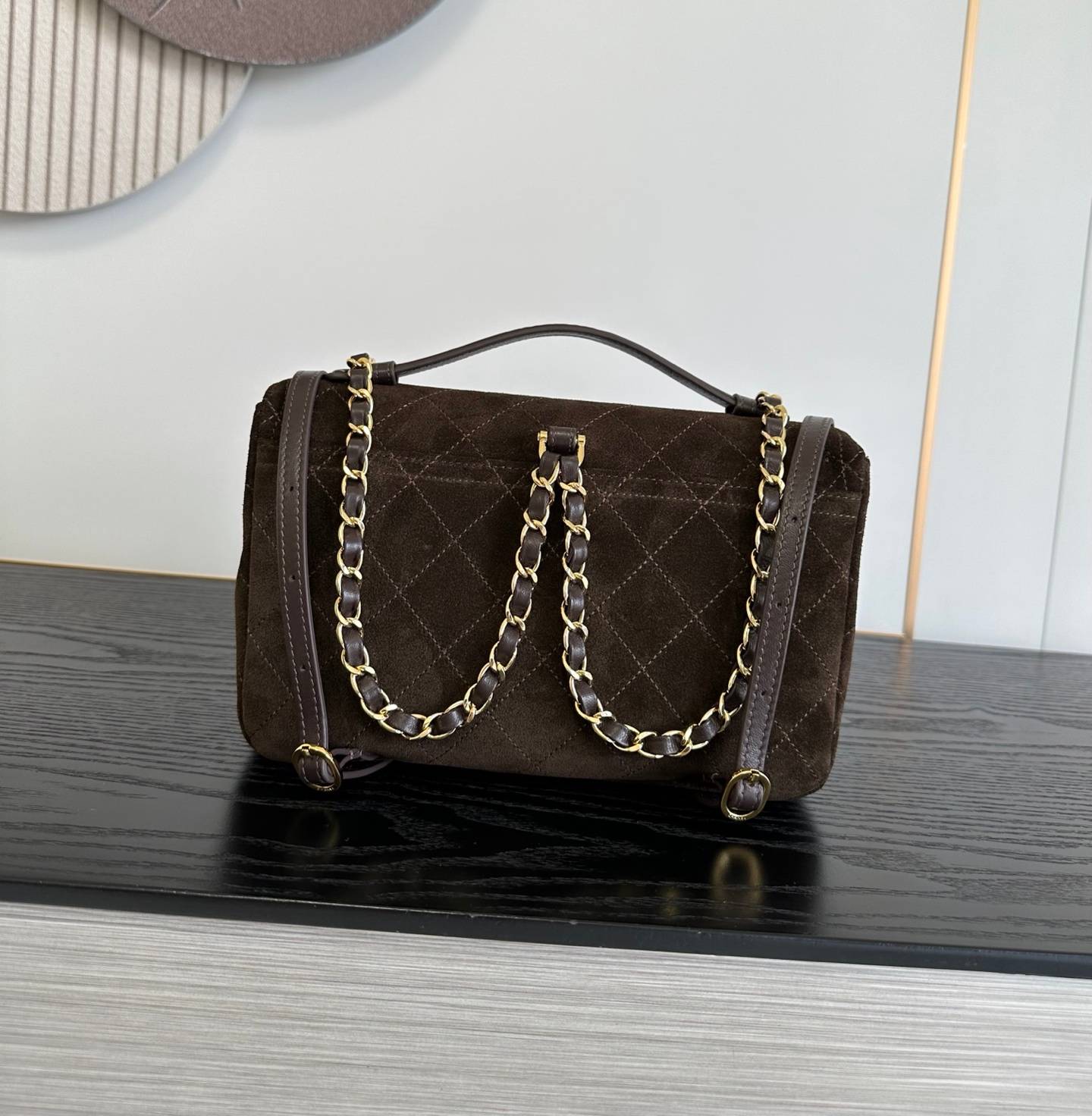 シャネル 6465 マトラッセ ラムスキン チェーンショルダーバッグ ベージュ ゴールド金具 2WAY レディース - 画像 17