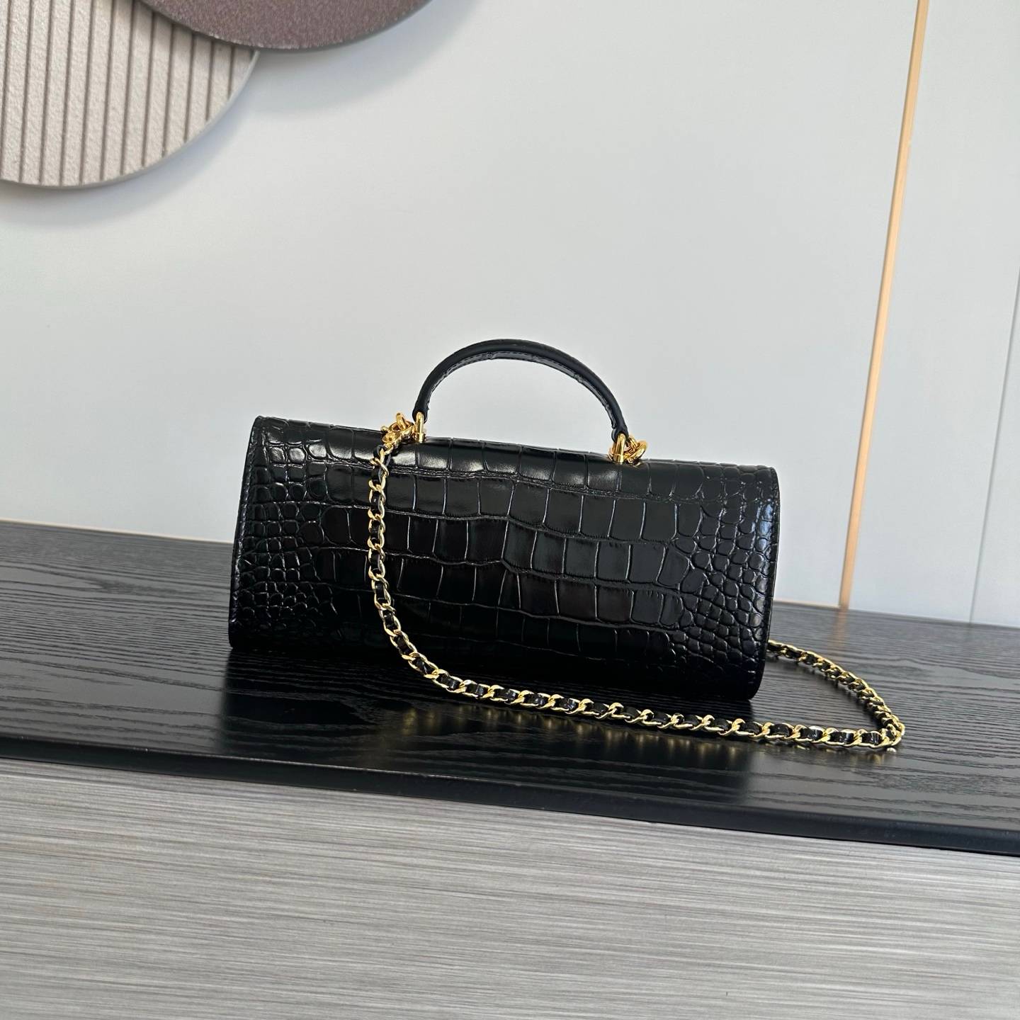 シャネル CHANEL マトラッセ キャビアスキン チェーンショルダーバッグ ブラック ゴールド金具 レディース - 画像 8