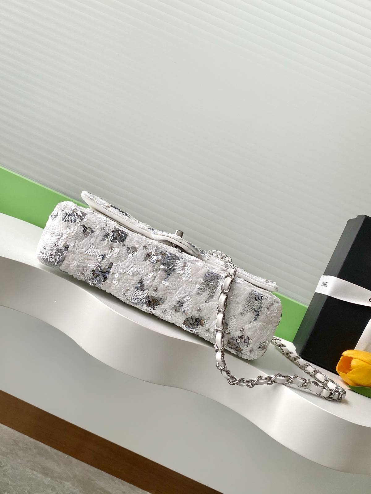 シャネル CHANEL AS1112 マトラッセ ラムスキン チェーンショルダーバッグ ゴールド金具 ワンポイント バイ - 画像 16