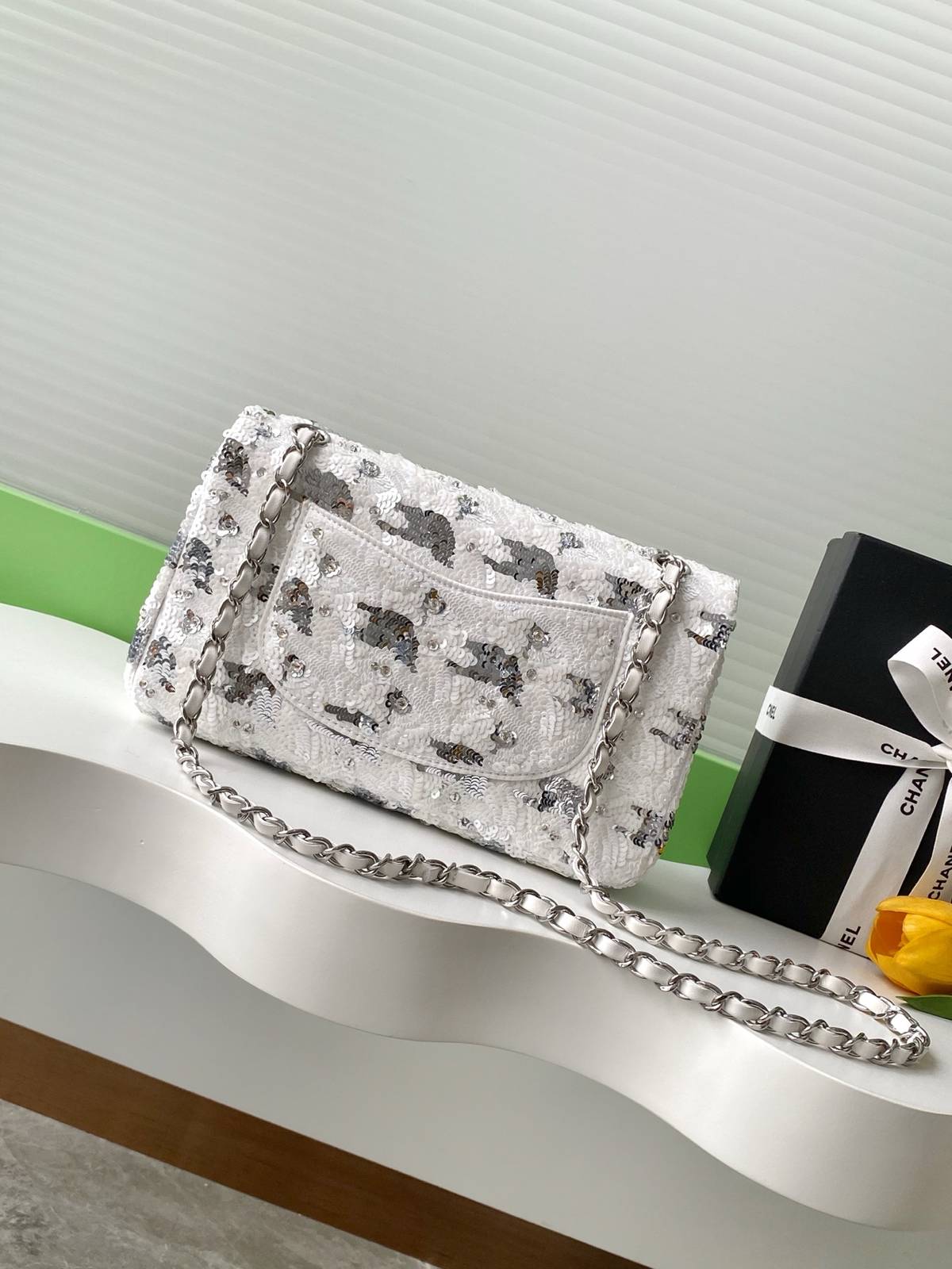 シャネル CHANEL AS1112 マトラッセ ラムスキン チェーンショルダーバッグ ゴールド金具 ワンポイント バイ - 画像 17