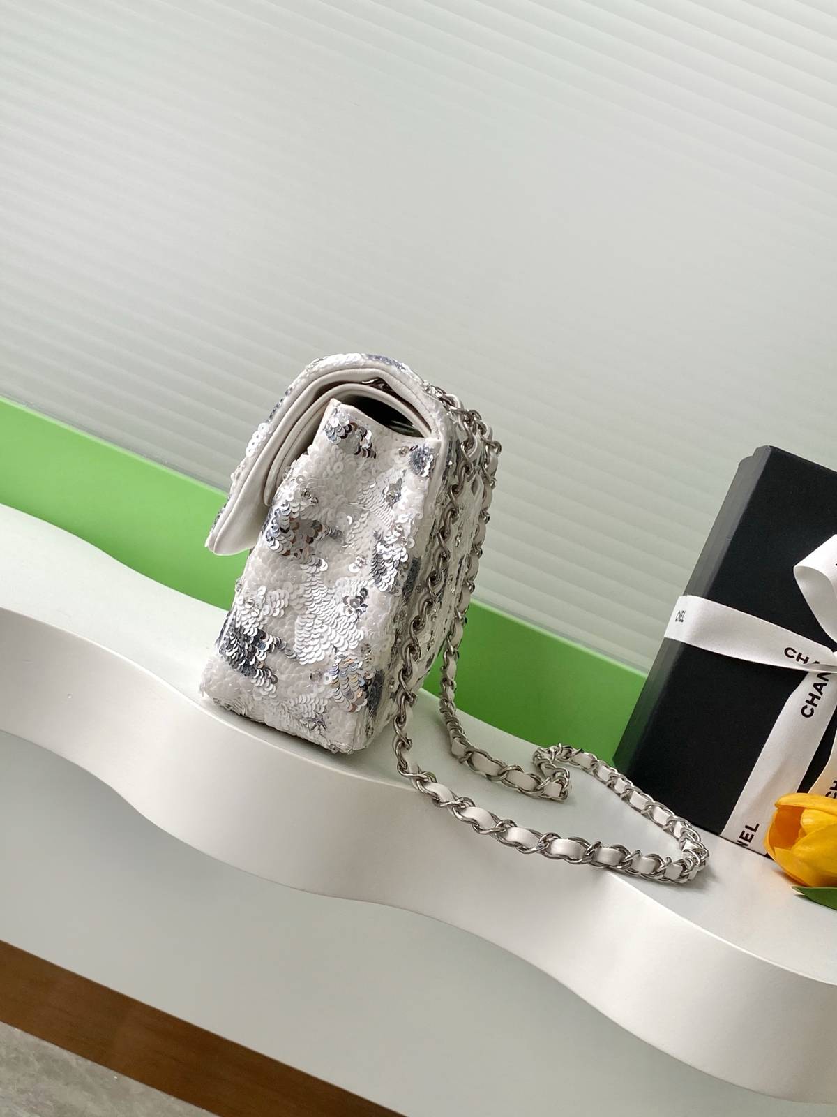 シャネル CHANEL AS1112 マトラッセ ラムスキン チェーンショルダーバッグ ゴールド金具 ワンポイント バイ - 画像 18