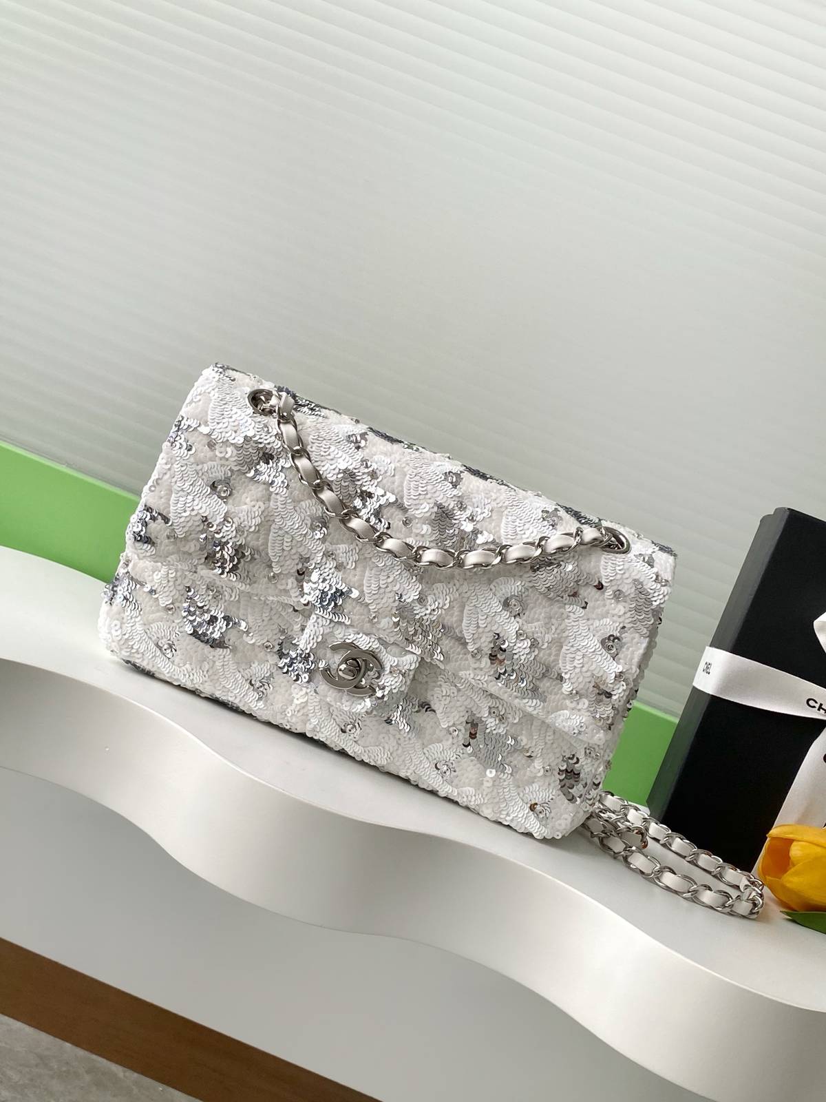シャネル CHANEL AS1112 マトラッセ ラムスキン チェーンショルダーバッグ ゴールド金具 ワンポイント バイ - 画像 19