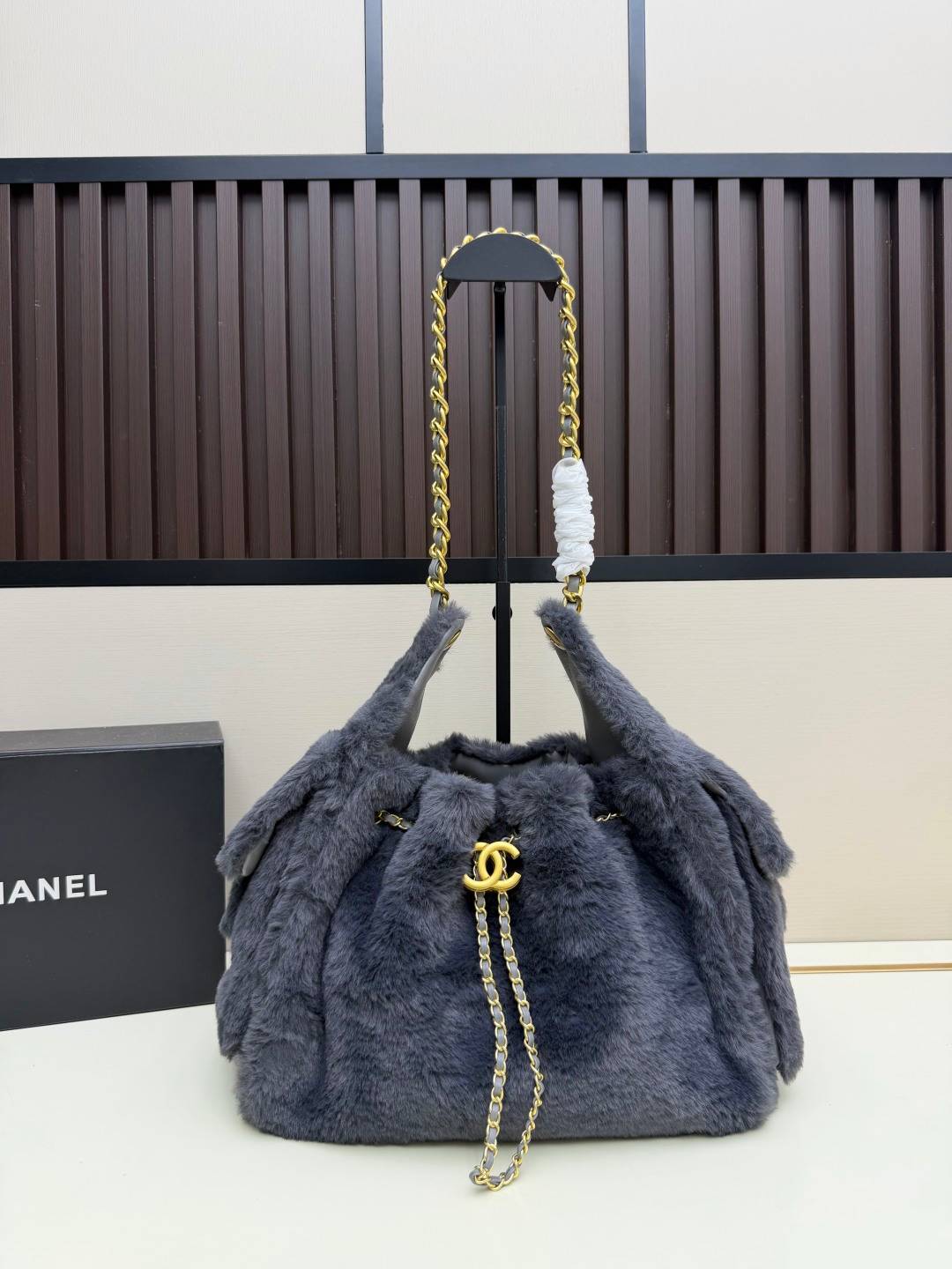 シャネル CHANEL マトラッセ ラムスキン チェーンショルダーバッグ レディース ゴールド金具 ブラック ベージュ - 画像 15